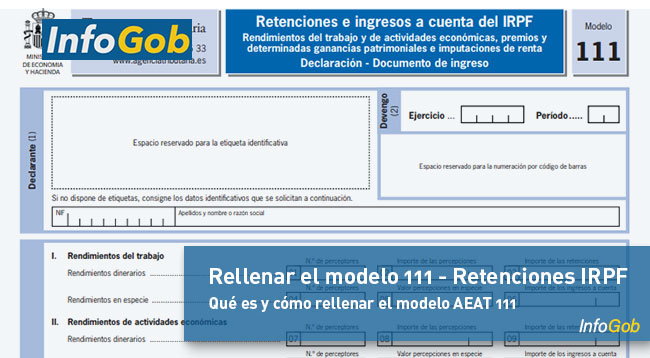 Presentar el modelo 111 de retenciones y pagos a cuenta del IRPF