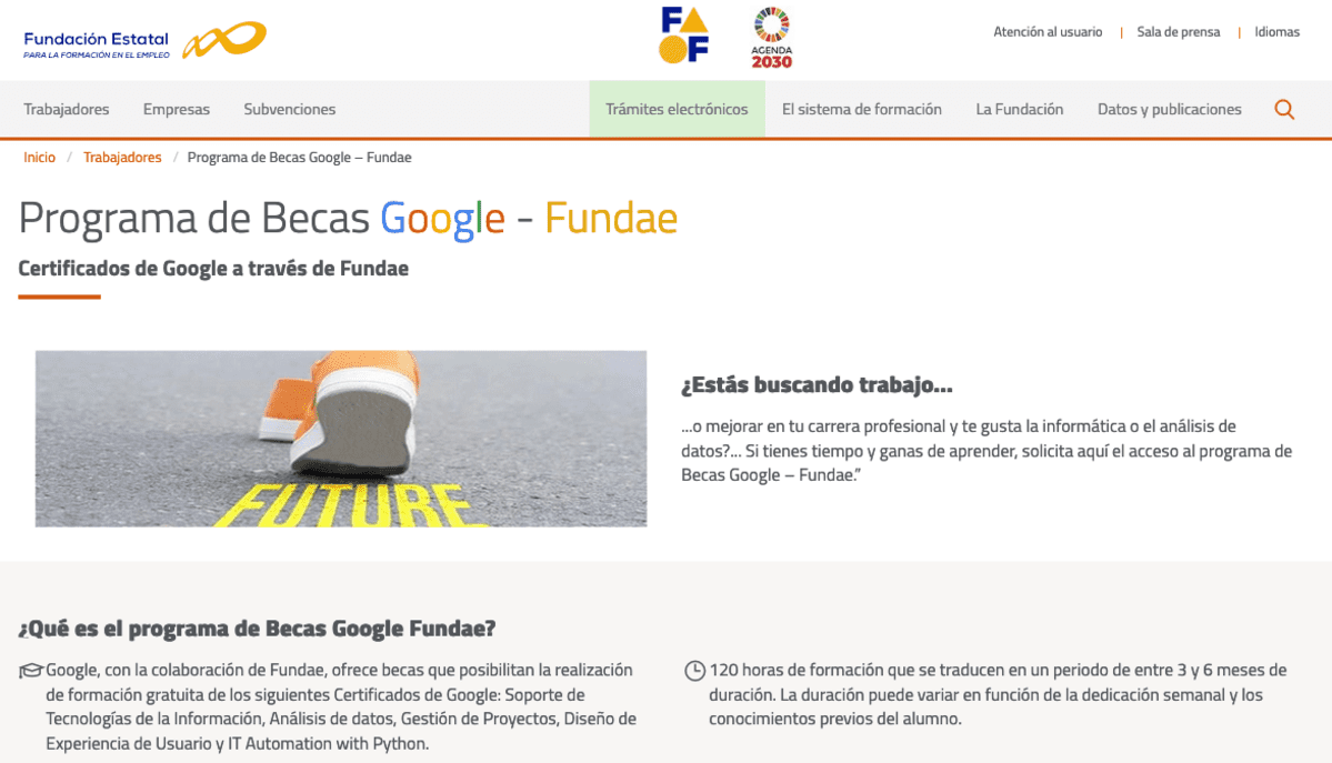 Programa de Becas Google Fundae