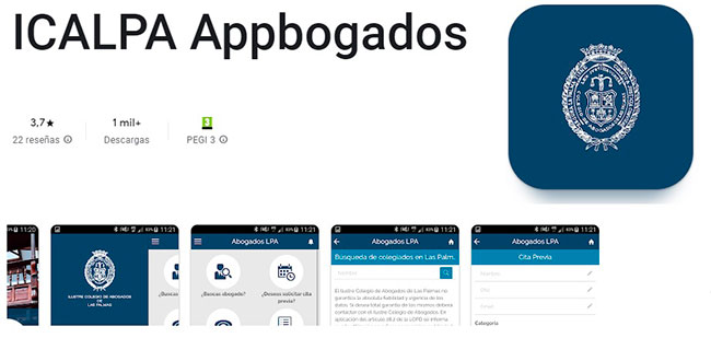 Aplicación móvil para pedir la cita previa con el Colegio de Abogados de Las Palmas