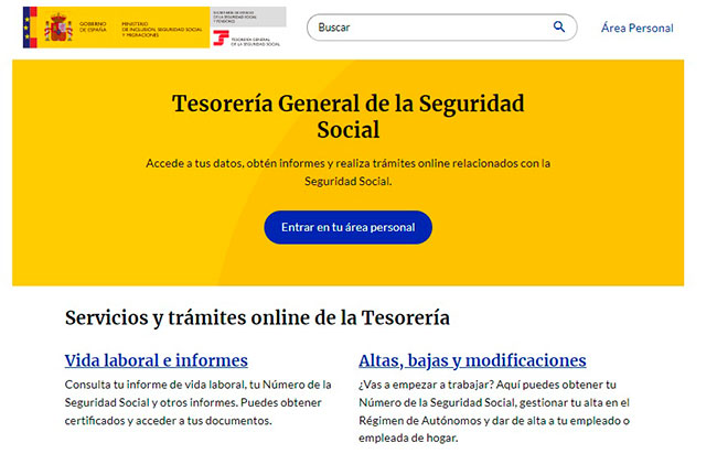 Portal de la Tesorería General de la Seguridad Social - Import@ss